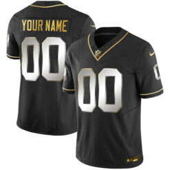 Alternative view of Miami Dolphins Alternate Black Gold Vapor F.U.S.E Limited Custom Jersey - All Stitched