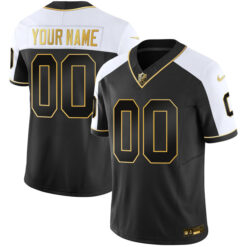 Alternative view of Miami Dolphins Black Reverse Gold Vapor F.U.S.E Limited Custom Jersey - All Stitched