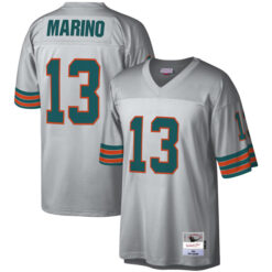 Alternative view of Dan Marino Miami Dolphins Gray Legacy Jersey - All Stitched