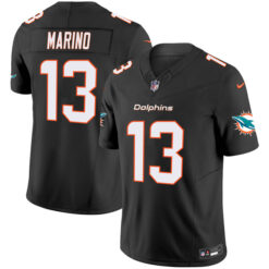 Alternative view of Dan Marino Miami Dolphins Black Vapor F.U.S.E Limited Jersey - All Stitched