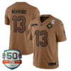 Dan Marino Miami Dolphins Brown 2023 Salute To Service Jersey - All Stitched