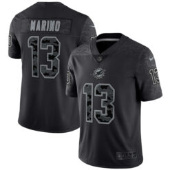 Alternative view of Dan Marino Miami Dolphins Black RLFCTV Limited Jersey - All Stitched