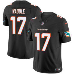 Alternative view of Jaylen Waddle Miami Dolphins Black Vapor F.U.S.E Limited Jersey - All Stitched