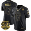 Jaylen Waddle Miami Dolphins Black Gold Vapor Untouchable Limited Jersey - All Stitched