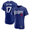 shohei ohtani dodgers game jersey in royal color