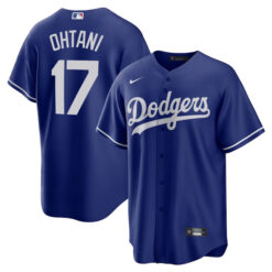 Alternative view of Shohei Ohtani LA Dodgers Royal Game Stitched Jersey