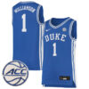Zion Williamson Duke Blue Devils Custom Royal Jersey - All Stitched