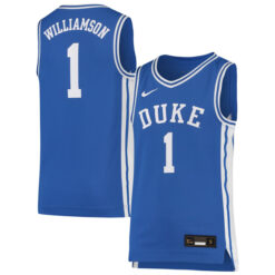 Alternative view of Zion Williamson Duke Blue Devils Custom Royal Jersey - All Stitched