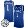 Zion Williamson Duke Blue Devils Alumni Player Limited Custom Royal Jersey - All Stitched