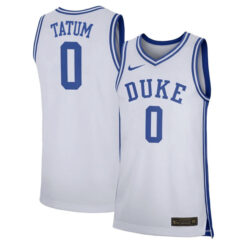 Alternative view of Jayson Tatum Duke Blue Devils Limited Custom White Jersey - All Stitched