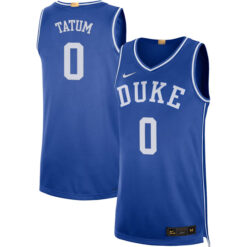 Alternative view of Jayson Tatum Duke Blue Devils Limited Custom Royal Jersey - All Stitched
