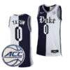 Jayson Tatum Duke Blue Devils White/Navy Split Custom Jersey - All Stitched