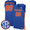 Florida Gators College Basketball Royal Custom Jersey - All Stitched