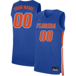 Alternative view of Florida Gators College Basketball Royal Custom Jersey - All Stitched