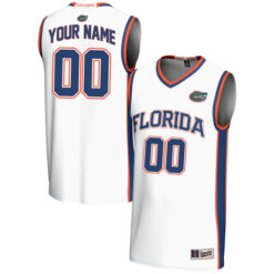Alternative view of Florida Gators College Basketball Gameday Greats Number 70 White Custom Jersey - All Stitched