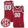 Arkansas Razorbacks College Basketball Cardinal Game Custom Jersey - All Stitched
