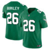 Saquon Barkley Philadelphia Eagles Green Throwback Vapor F.U.S.E Limited Jersey - All Stitched