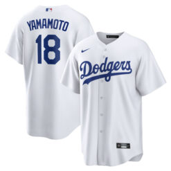 Alternative view of Yoshinobu Yamamoto Los Angeles Dodgers White Stitched Jersey