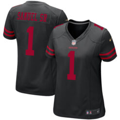 Alternative view of Deebo Samuel Sr. San Francisco 49ers Fashion Black Game Jersey - All Stitched