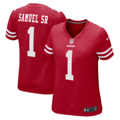 Alternative view of Deebo Samuel Sr. San Francisco 49ers Scarlet Home Game Jersey - All Stitched