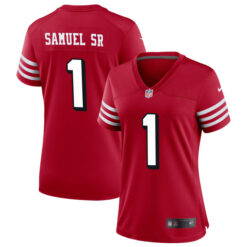Alternative view of Deebo Samuel Sr. San Francisco 49ers Scarlet Alternate Home Game Jersey - All Stitched