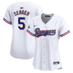 Alternative view of Corey Seager Texas Rangers 2024 Gold Collection Jersey - All Stitched