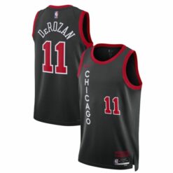 DeMar DeRozan Chicago Bulls Black City Edition Jersey - All Stitched