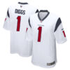 Stefon Diggs Houston Texans White Game Jersey - All Stitched