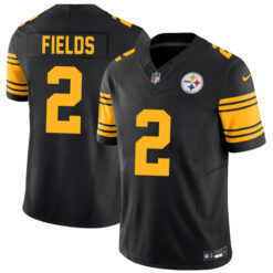 Justin Fields Pittsburgh Steelers Black Color Rush Vapor F.U.S.E Limited Jersey - All Stitched