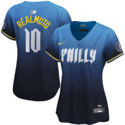 Women's J.T. Realmuto Philadelphia Phillies 2024 Blue City Connect "Philly" Jersey - All Stitched