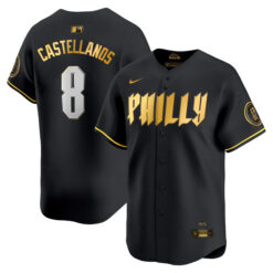 Nick Castellanos Philadelphia Phillies 2024 Black Gold City Connect "Philly" Limited Jersey - All Stitched