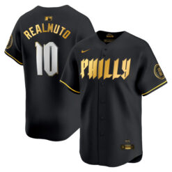 J.T. Realmuto Philadelphia Phillies 2024 Black Gold City Connect "Philly" Limited Jersey - All Stitched