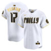 Rhys Hoskins Philadelphia Phillies 2024 White Gold City Connect "Philly" Limited Jersey - All Stitched