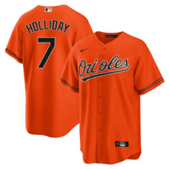 Alternative view of Jackson Holliday Baltimore Orioles Orange Alternate Jersey - All Stitched