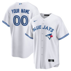 Alternative view of Toronto Blue Jays White Custom Jersey - All Stitched