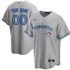 Alternative view of Toronto Blue Jays Gray Custom Jersey - All Stitched