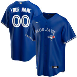 Alternative view of Toronto Blue Jays Royal Custom Jersey - All Stitched