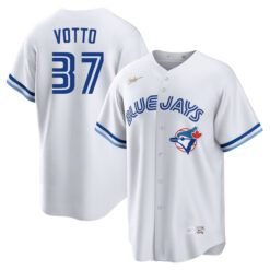 Joey Votto Toronto Blue Jays Cooperstown Collection White Jersey - All Stitched