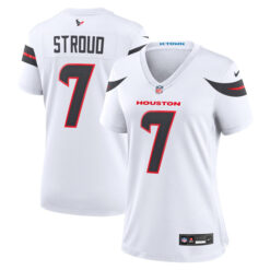 Alternative view of CJ Stroud Houston Texans White Game Jersey - All Stitched