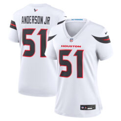 Alternative view of Will Anderson Jr. Houston Texans White Game Jersey - All Stitched