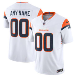 Denver Broncos White Custom Vapor F.U.S.E Limited Jersey - All Stitched
