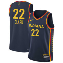 Caitlin Clark Indiana Fever Navy Explorer Edition Jersey - All Stitched