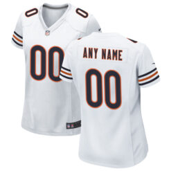 Alternative view of Chicago Bears White Game Custom Jersey - All Stitched
