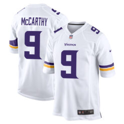 J.J. McCarthy Minnesota Vikings White Game Jersey - All Stitched