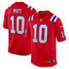 Drake Maye New England Patriots Red Game Stitched Jersey