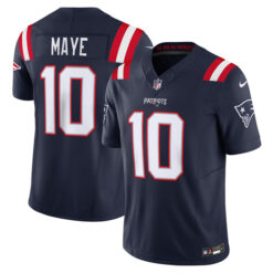Drake Maye Patriots Navy Vapor F.U.S.E Limited Stitched Jersey
