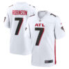 Bijan Robinson Atlanta Falcons White Game Jersey - All Stitched