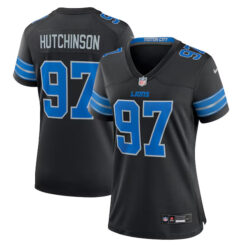 Women's Aidan Hutchinson Detroit Lions Black Game Stitched Jersey