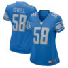 Women's Penei Sewell Detroit Lions 2023 Blue Game Stitched Jersey