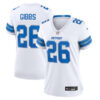 Women's Jahmyr Gibbs Detroit Lions White Game Stitched Jersey